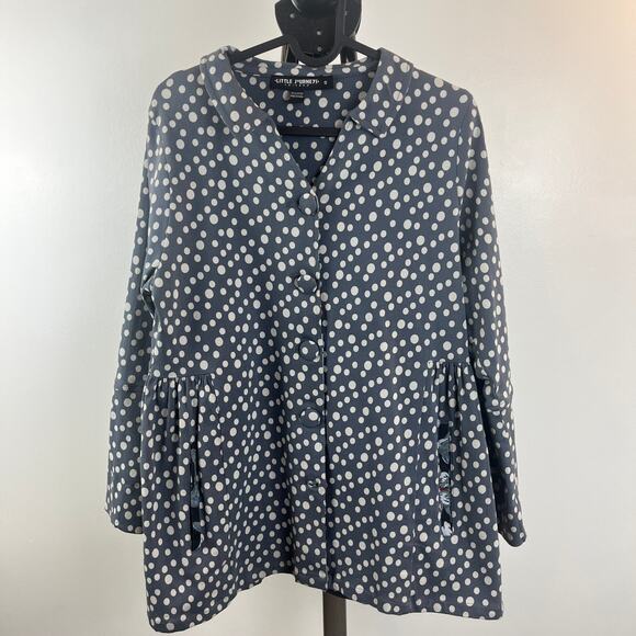 Little Journeys Chicago Polka Dot Sydney Twill Jacket Women Small - Picture 1 of 8